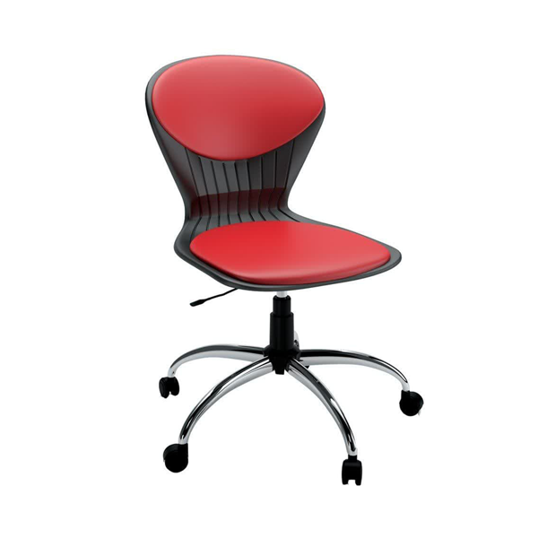 صندلی کارمندی صدفی چرخ دار بدون دسته کد 404A